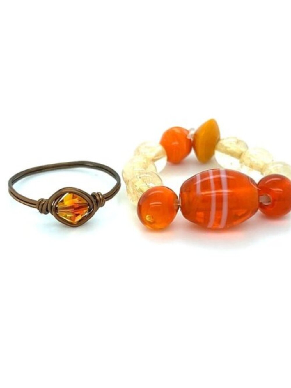 Orange Stones Ring